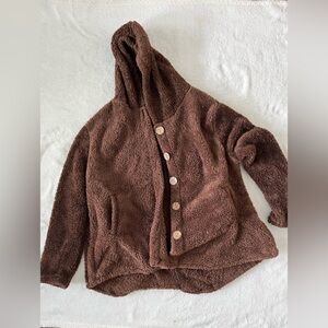 Fuzzy Maternity Coat